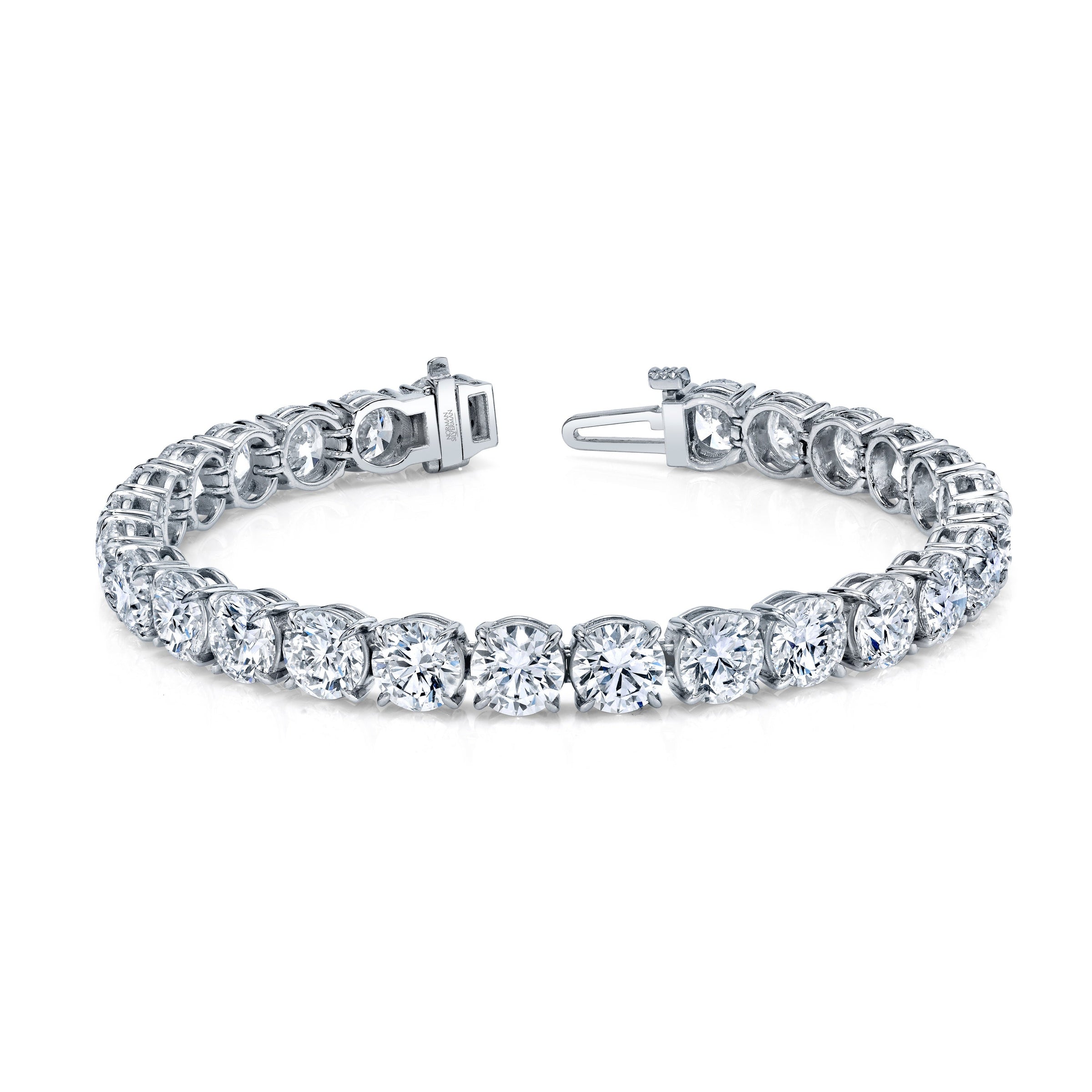 Signature Round Diamond Straight Line Bracelet
