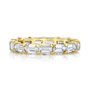 East West Emerald Cut Eternity Band