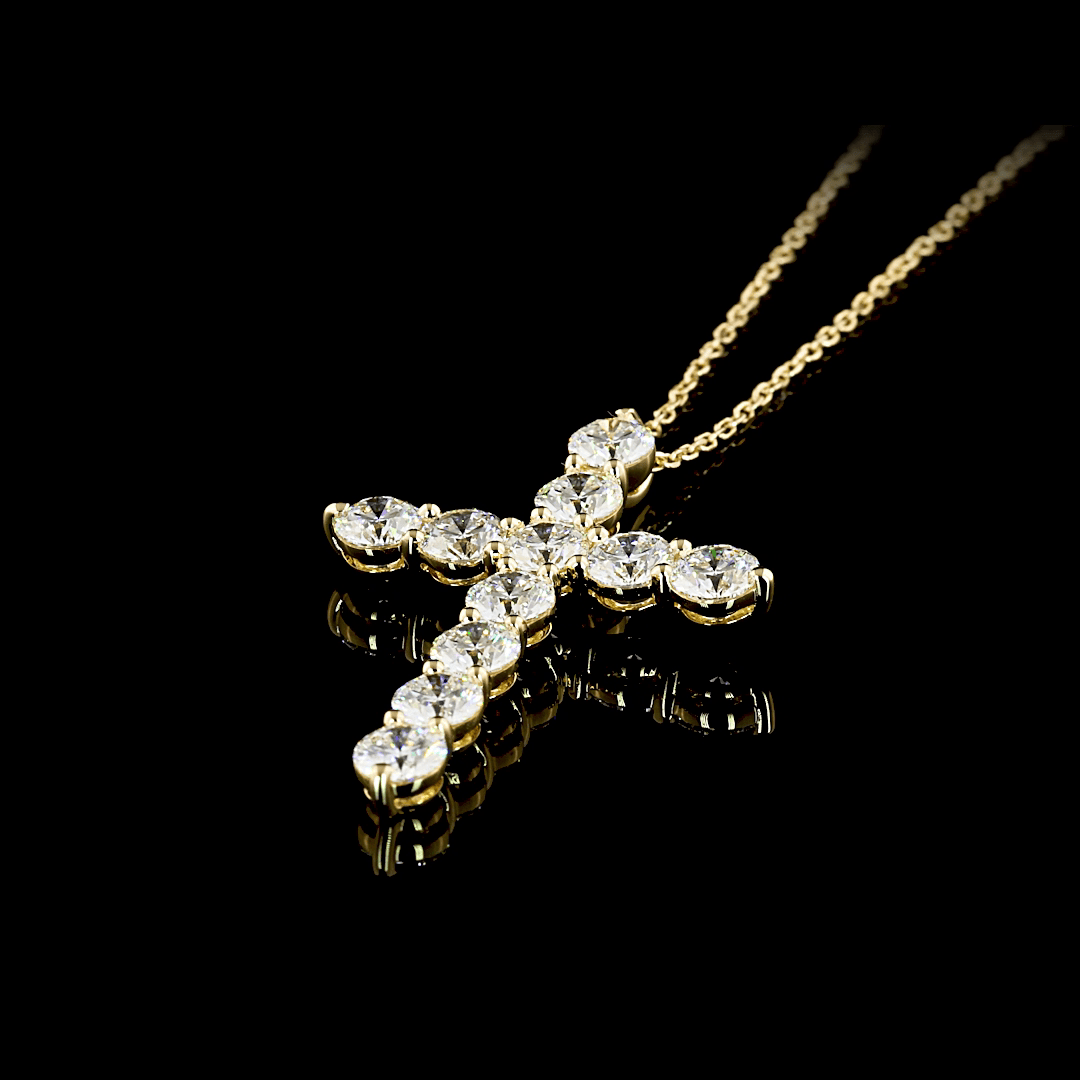 4.1 Carat Round Lab Grown Diamond Necklace