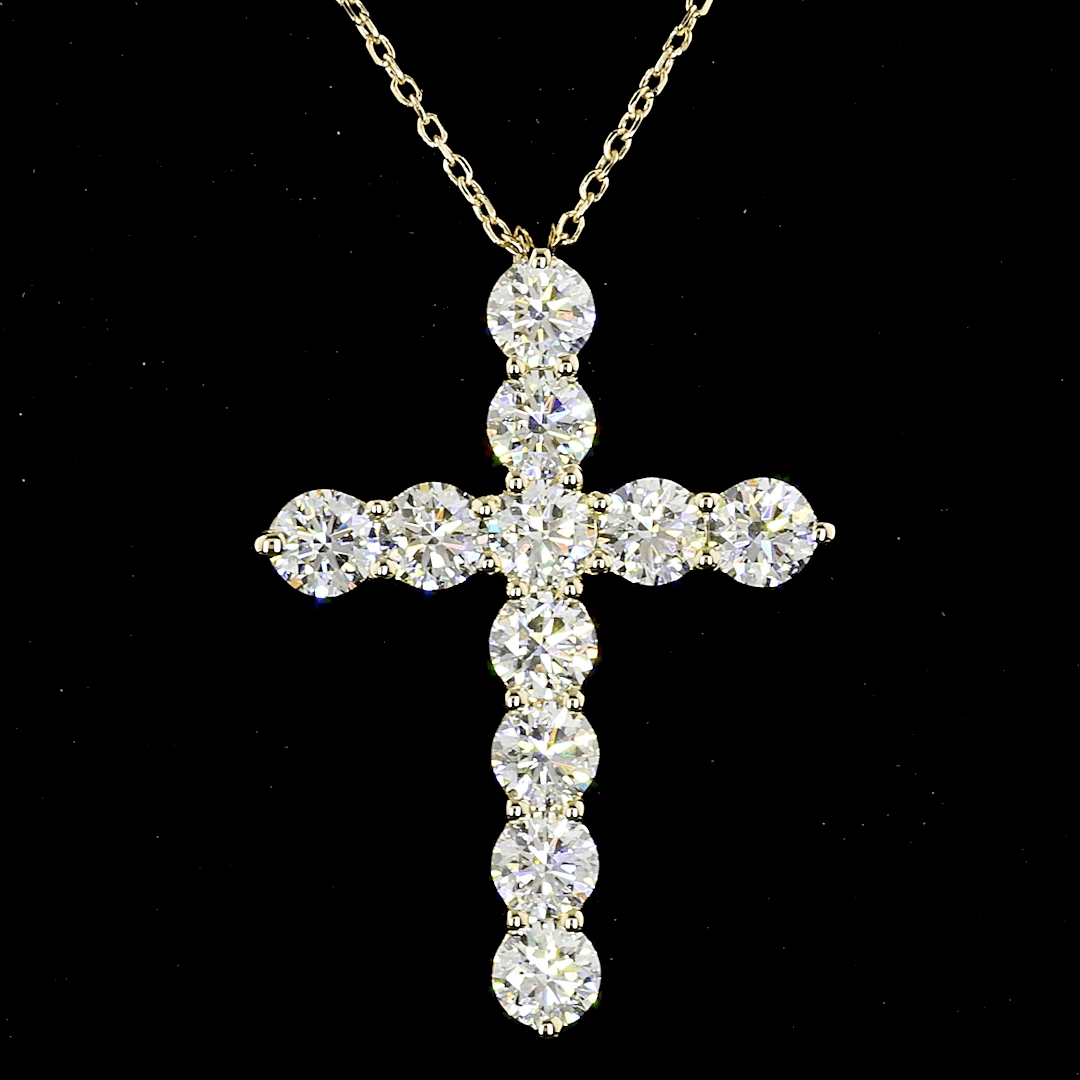 4.1 Carat Round Lab Grown Diamond Necklace