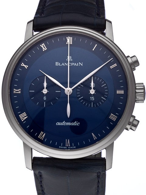 Blancpain Villeret Chronograph 18K White Gold Mens Watch