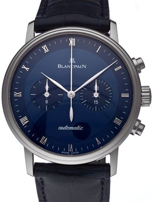 Blancpain Villeret Chronograph 18K White Gold Mens Watch