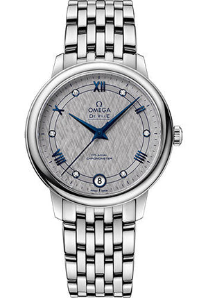 Omega De Ville Prestige Co-Axial Watch - 32.7 mm Steel Case - Grey Dial - 424.10.33.20.56.002