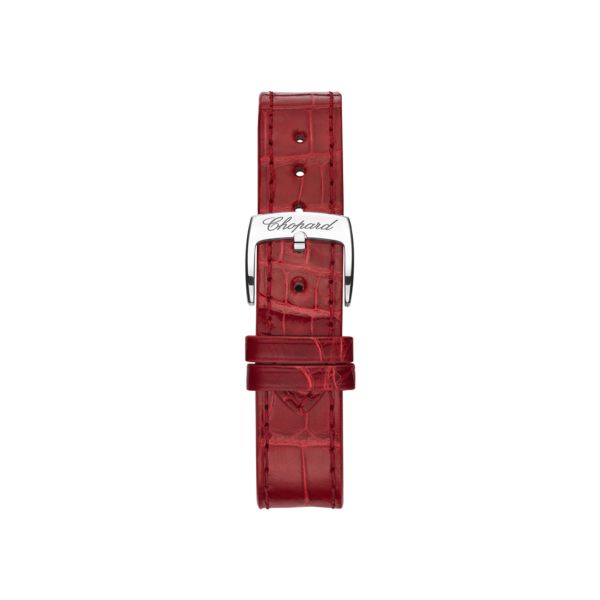 Chopard Happy Sport Stainlees steel and18K Rose Gold & Diamonds and RUBIES Ladies Watch