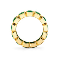 Emerald Bezel Set Eternity Band