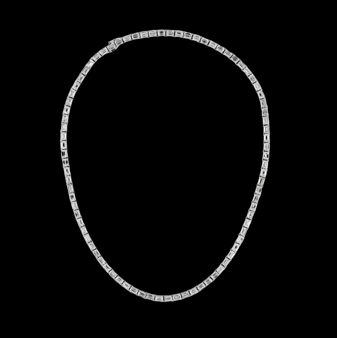 45 Carat Lab-Grown Diamond Emerald-Cut Necklace