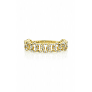 18k Yellow Diamond Link Ring