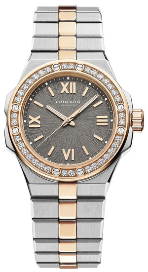 Chopard Alpine Eagle Stainless Steel & 18kt Rose Gold Diamond Lady's Watch