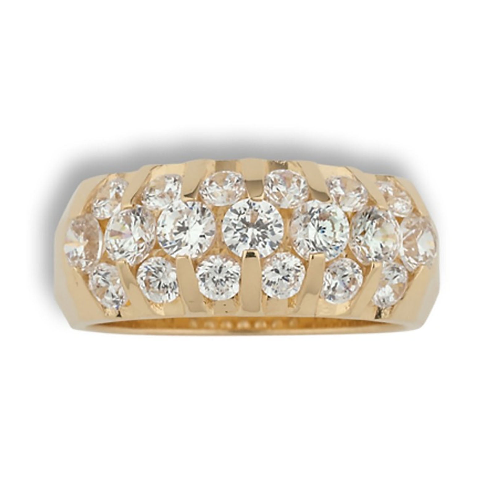 Three-Row Diamond Band