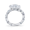 Radiant-Cut and Heart Shape Diamond Bypass Ring
