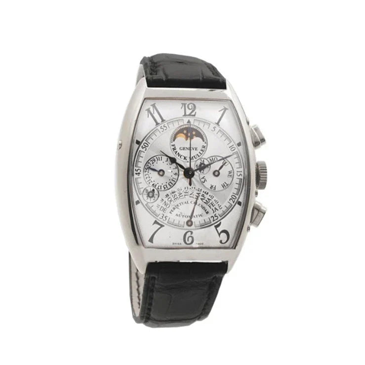 Franck Muller Cintree Curvex Perpetual Calendar 18K White Gold Men's Watch