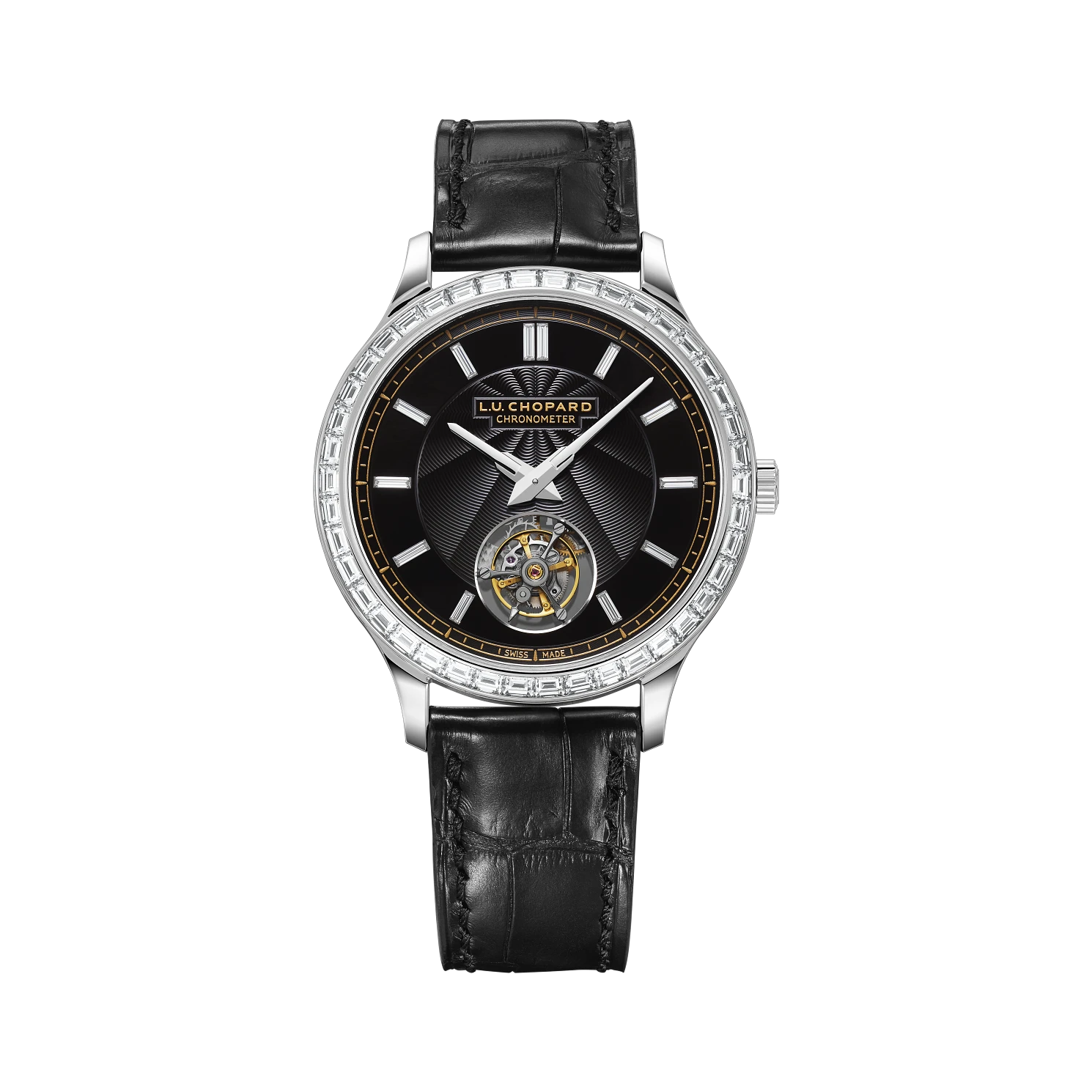 Chopard L.U.C Flying T Twin Tourbillon Platinum & Diamonds Men's Watch
