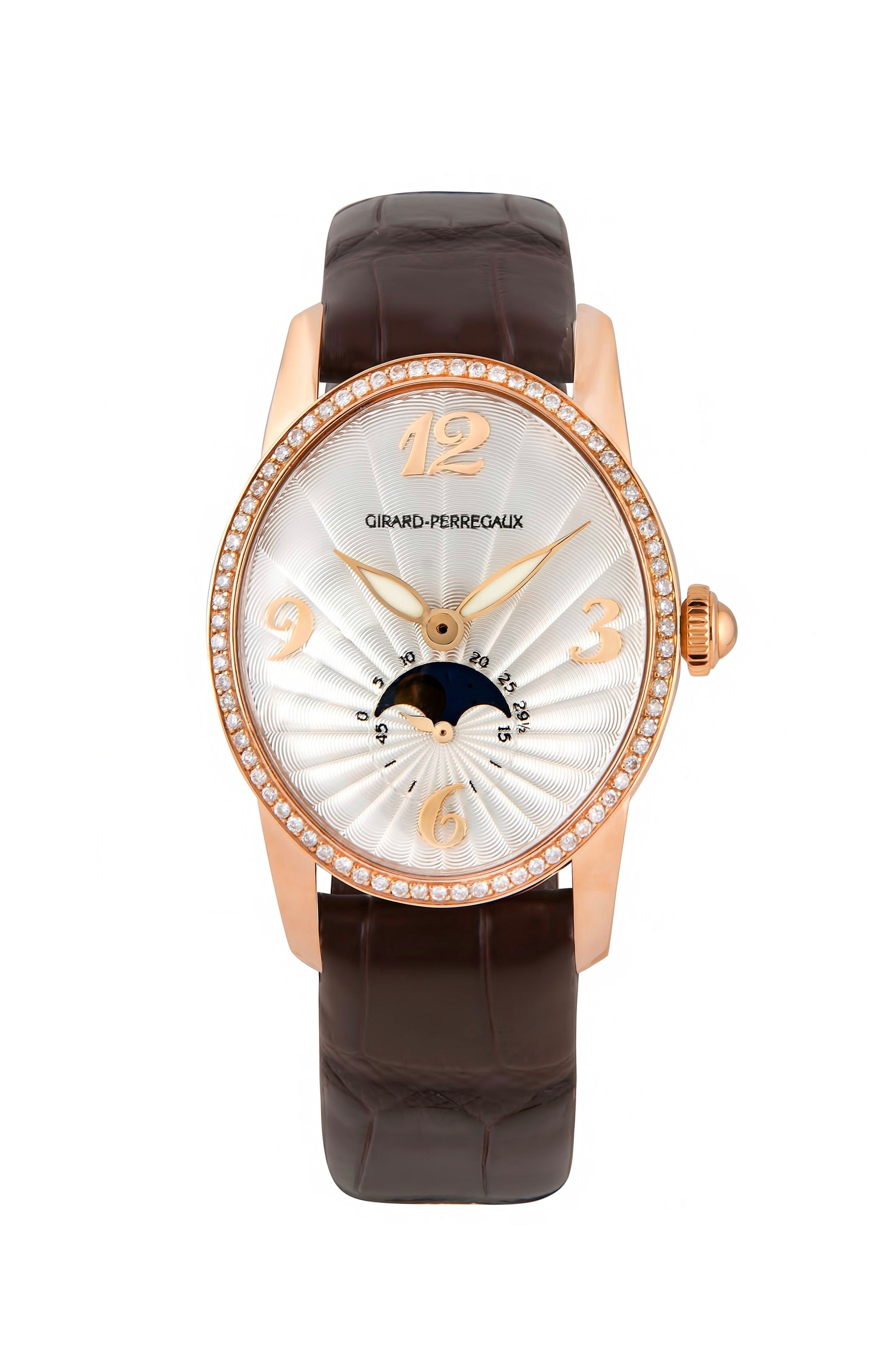 Girard Perregaux Cat's Eye Moon-Phases 18K Rose Gold & Diamonds Lady's Watch