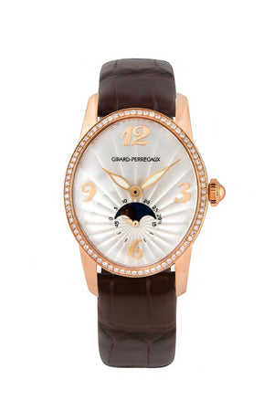 Girard Perregaux Cat's Eye Moon-Phases 18K Rose Gold & Diamonds Lady's Watch