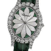 Chopard L'Heure Du Diamant 18K White Gold & Diamonds & Emeralds Lady's Watch