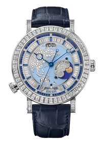 Breguet Classique “Hora Mundi”  Asia-Oceania Platinum & Diamonds & Sapphires Men's Watch