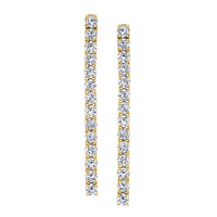Diamond Linear Dangle Earrings