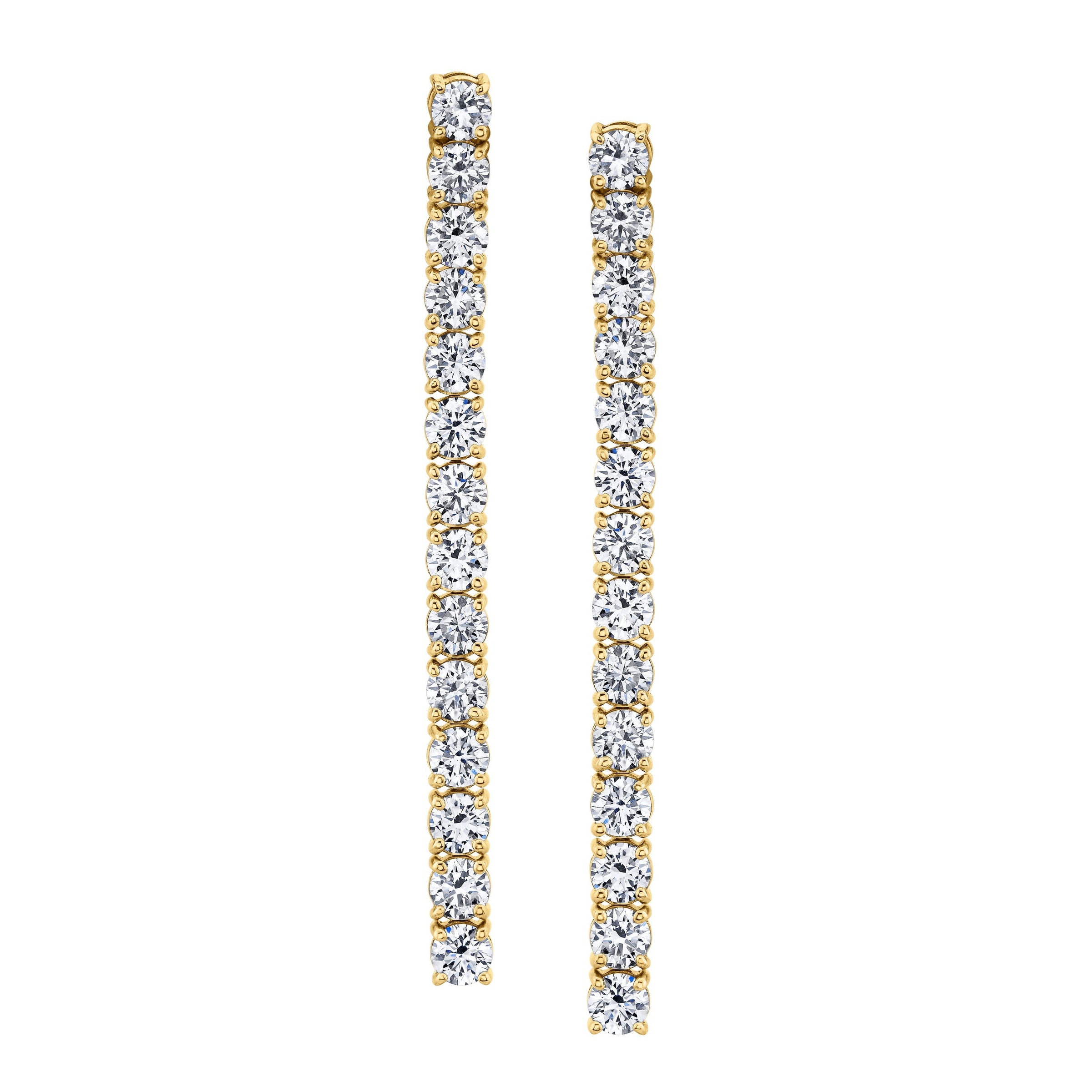 Diamond Linear Dangle Earrings