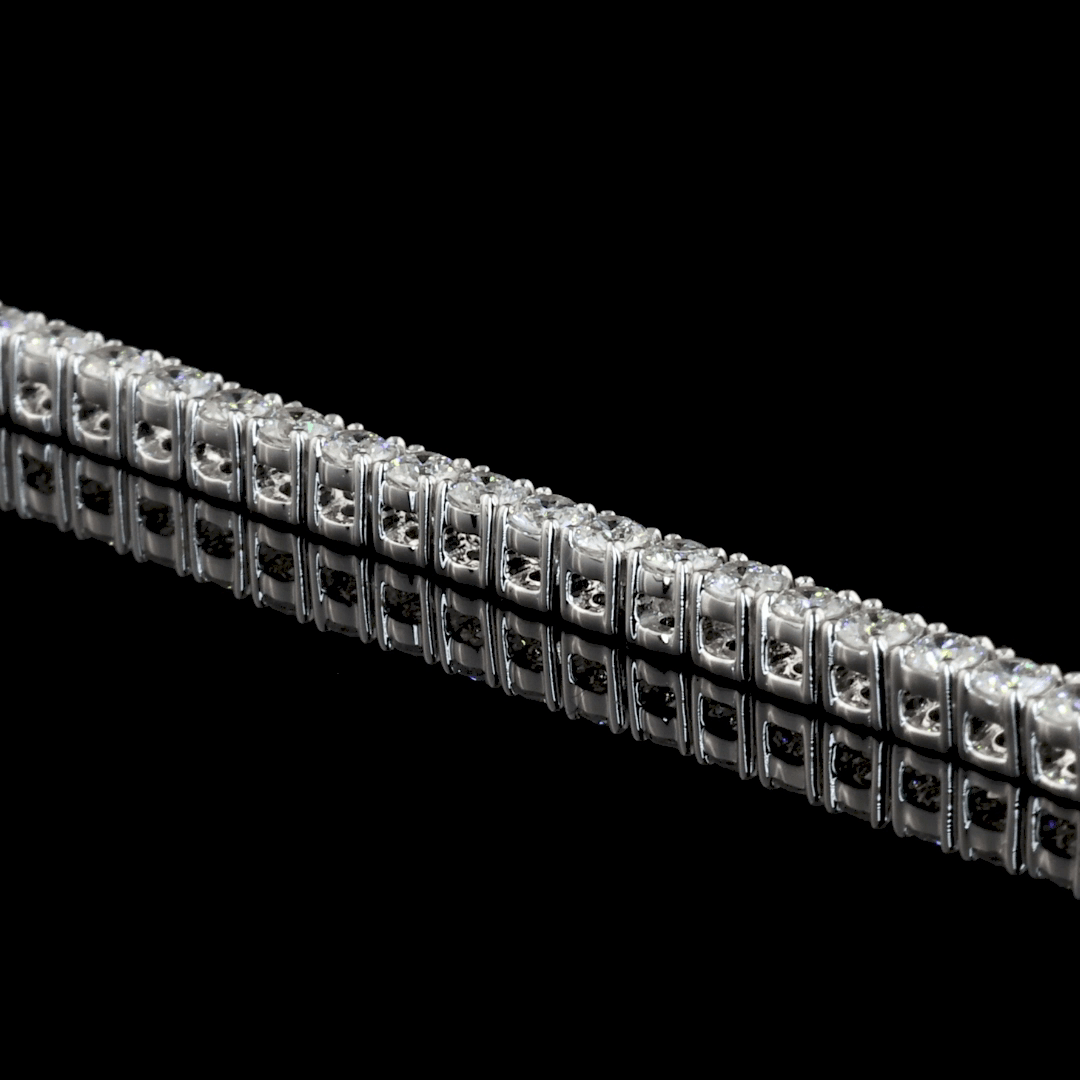 5.2 Carat Round Lab Grown Diamond Tennis Necklace