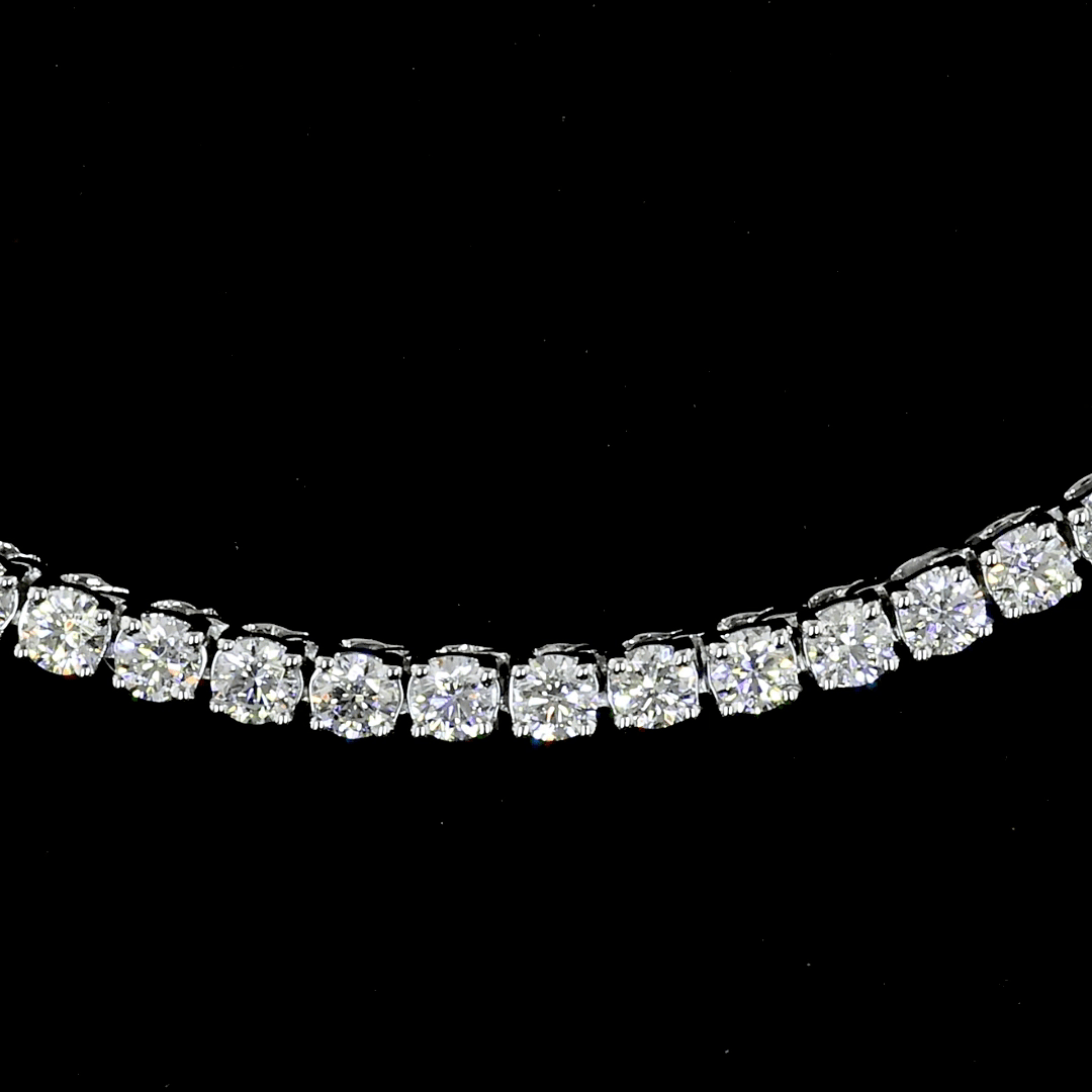 5.2 Carat Round Lab Grown Diamond Tennis Necklace