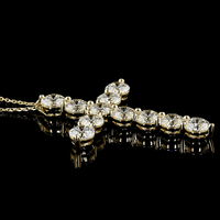 5.4 Carat Lab Grown Diamond Cross Necklace
