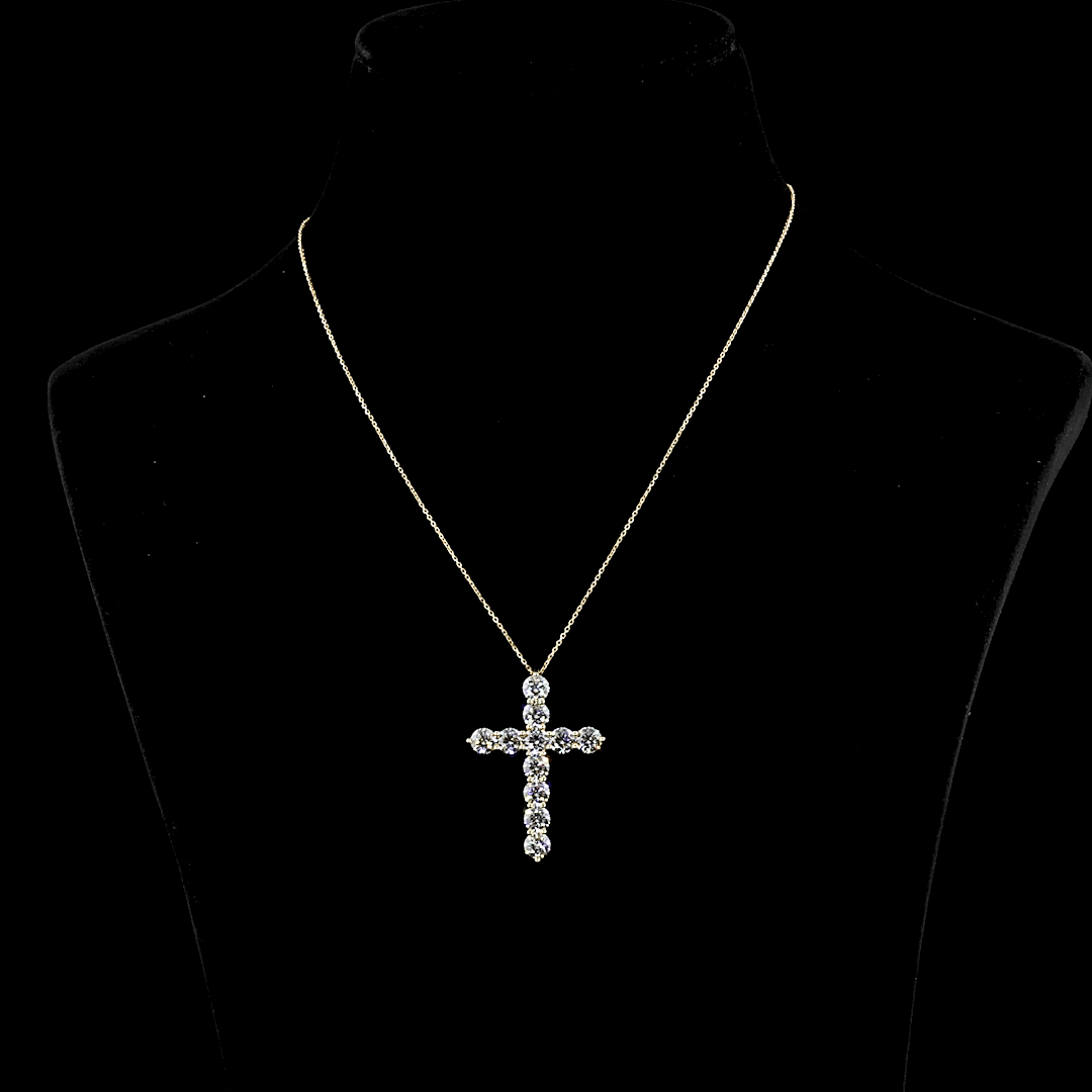 5.4 Carat Lab Grown Diamond Cross Necklace