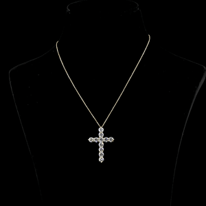 5.4 Carat Lab Grown Diamond Cross Necklace