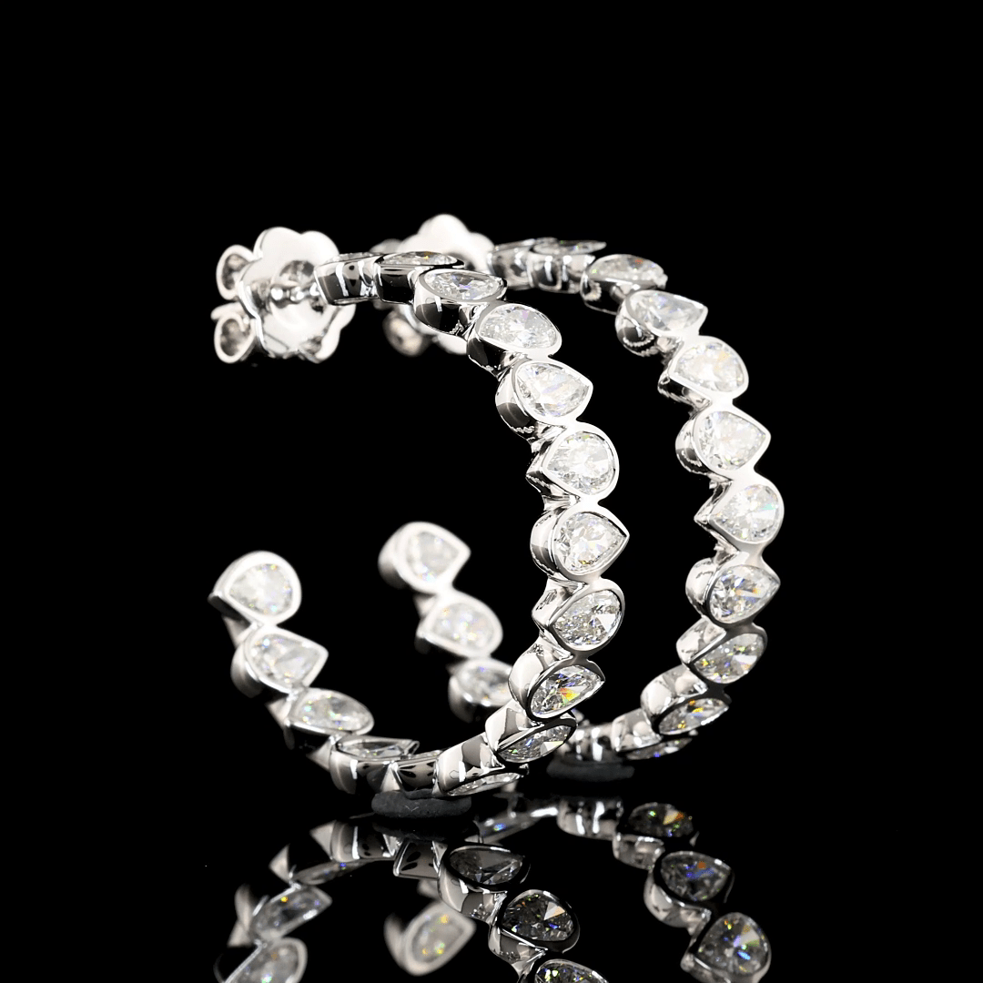 5.7 Carat Lab Grown Diamond Hoop Earrings