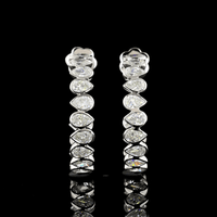 5.7 Carat Lab Grown Diamond Hoop Earrings