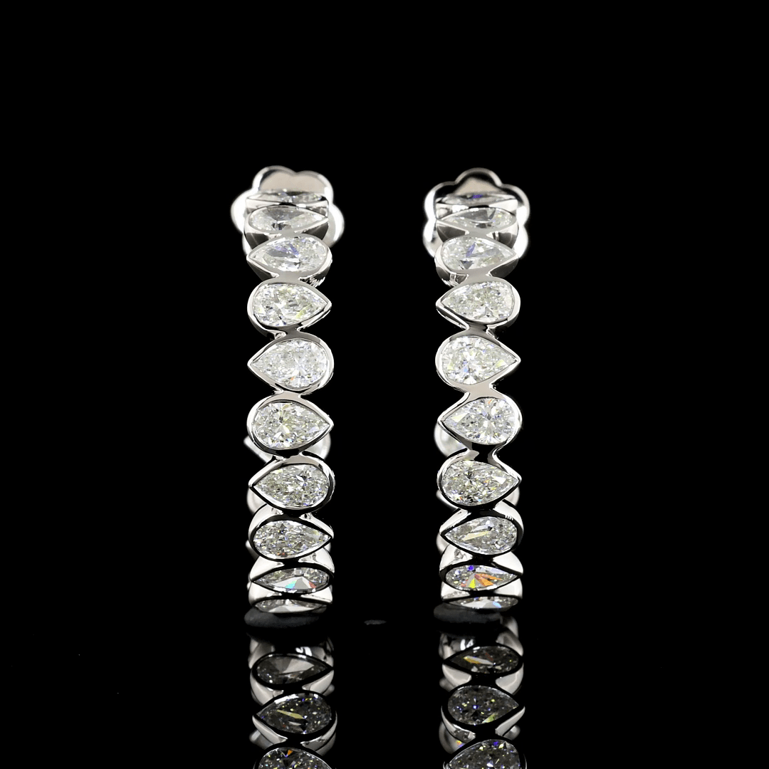 5.7 Carat Lab Grown Diamond Hoop Earrings