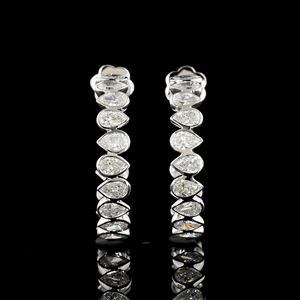 5.7 Carat Lab Grown Diamond Hoop Earrings