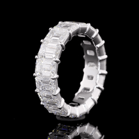 6 Carat Emerald Lab Grown Diamond Eternity Ring