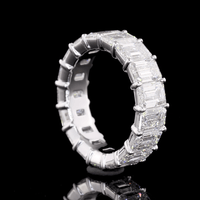 6 Carat Emerald Lab Grown Diamond Eternity Ring