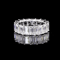 6 Carat Emerald Lab Grown Diamond Eternity Ring