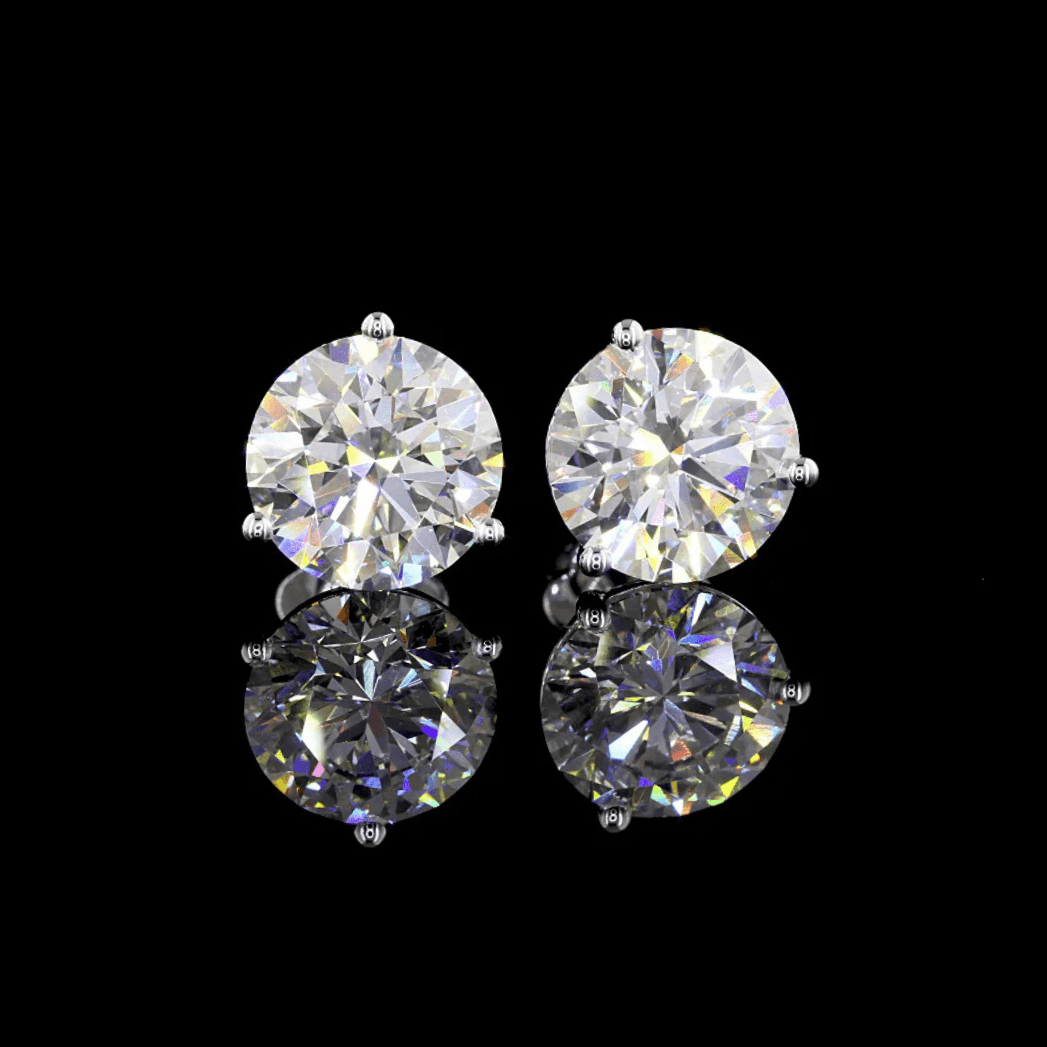 6.2 Carat Lab Grown Diamond Stud Earrings