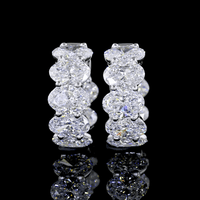 5 Carat Lab Grown Oval Shape Diamond Huggie Earrings