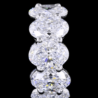 5 Carat Lab Grown Oval Shape Diamond Huggie Earrings