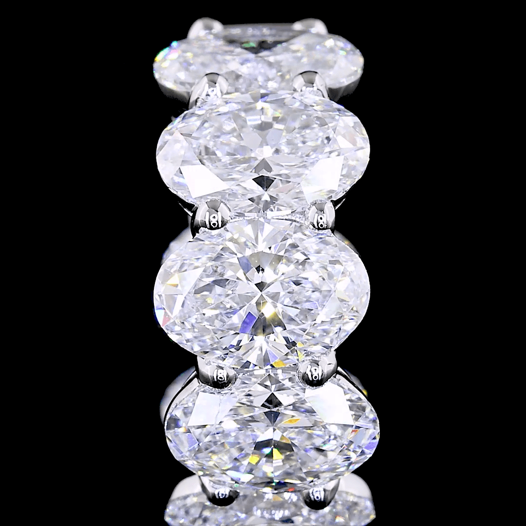 5 Carat Lab Grown Oval Shape Diamond Huggie Earrings