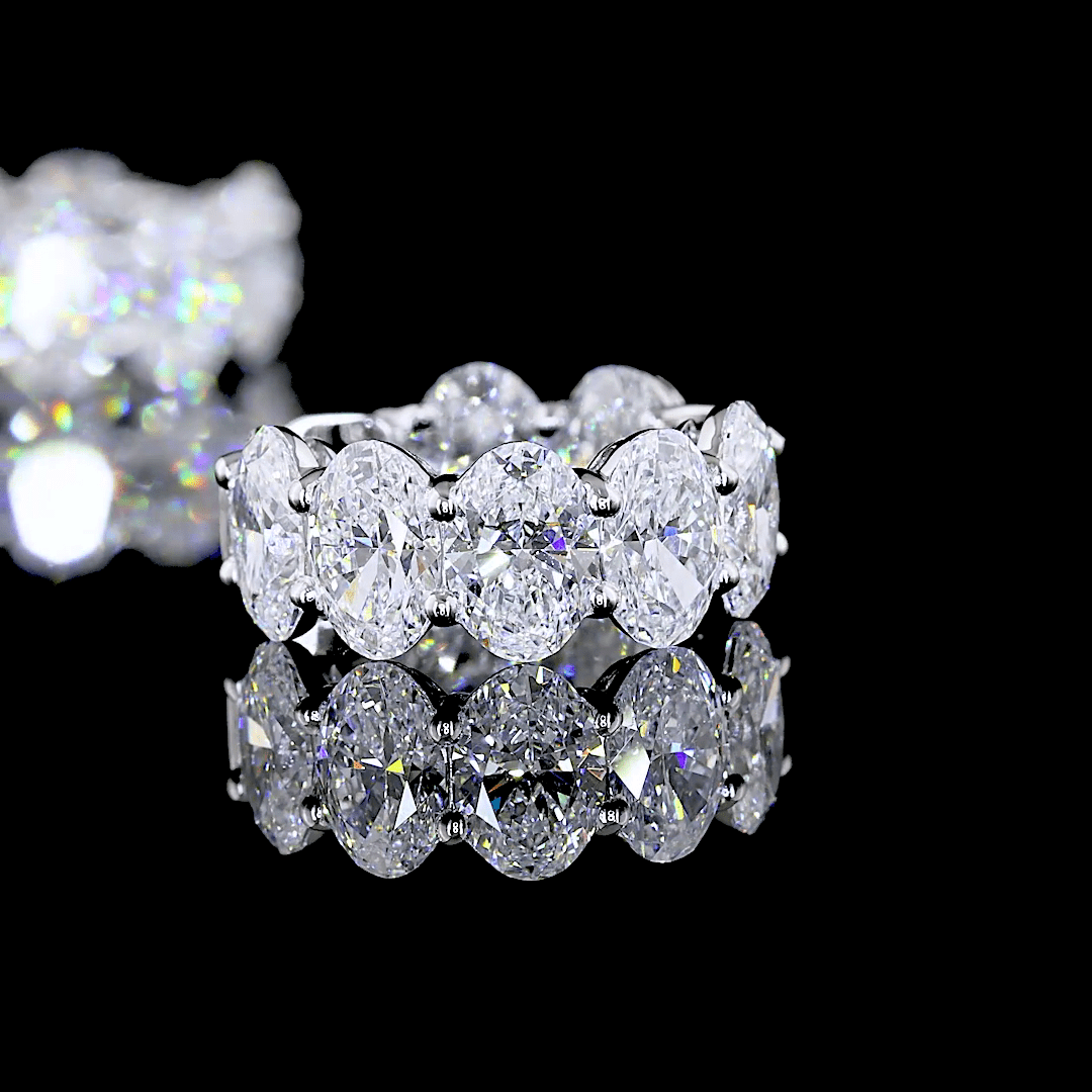 5 Carat Lab Grown Oval Shape Diamond Huggie Earrings