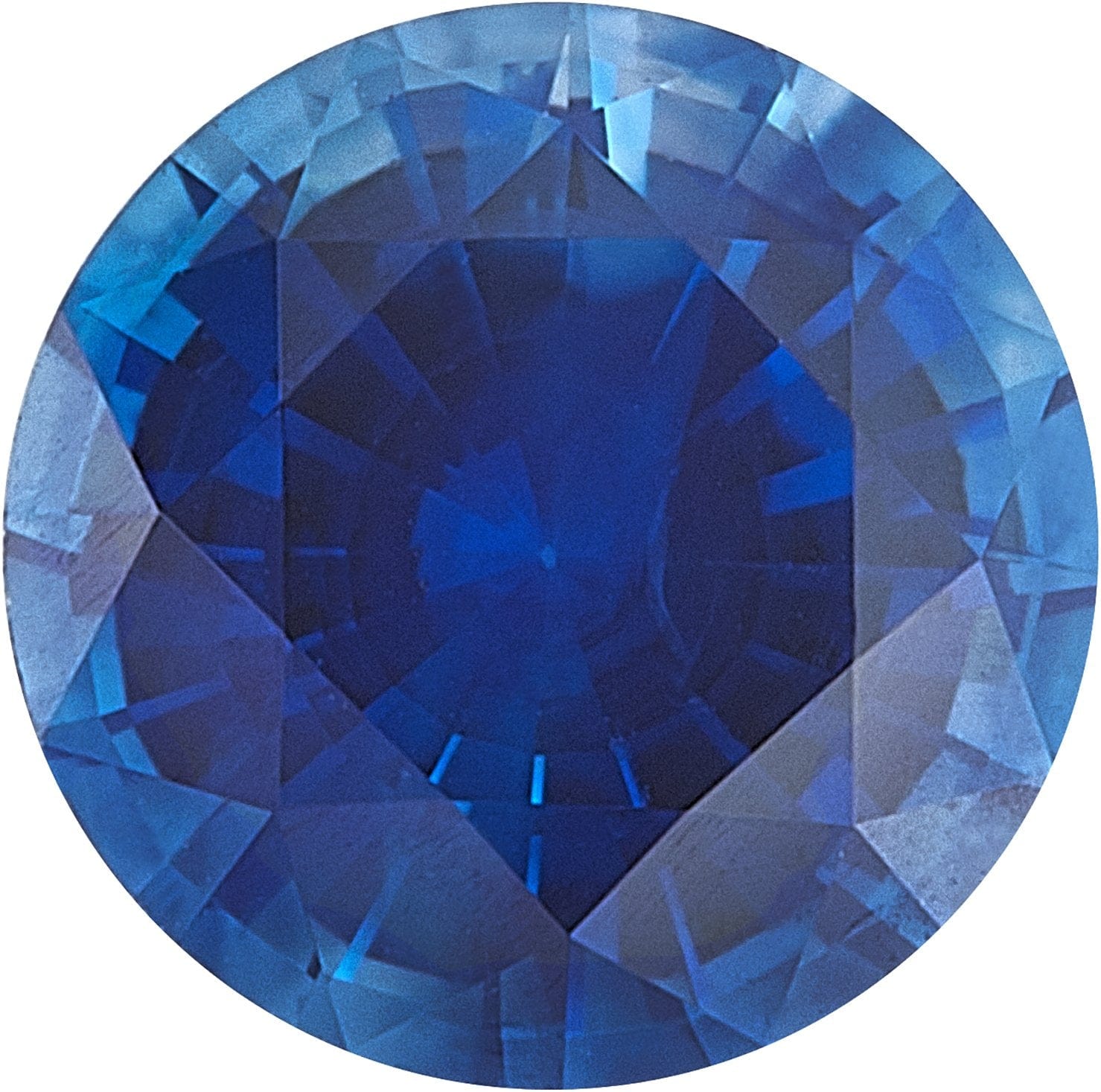 5 mm Round Diamond-cut AAA Blue Sapphire