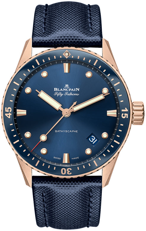 Blancpain Fifty Fathoms 18kt Rose Gold  Men's Watch