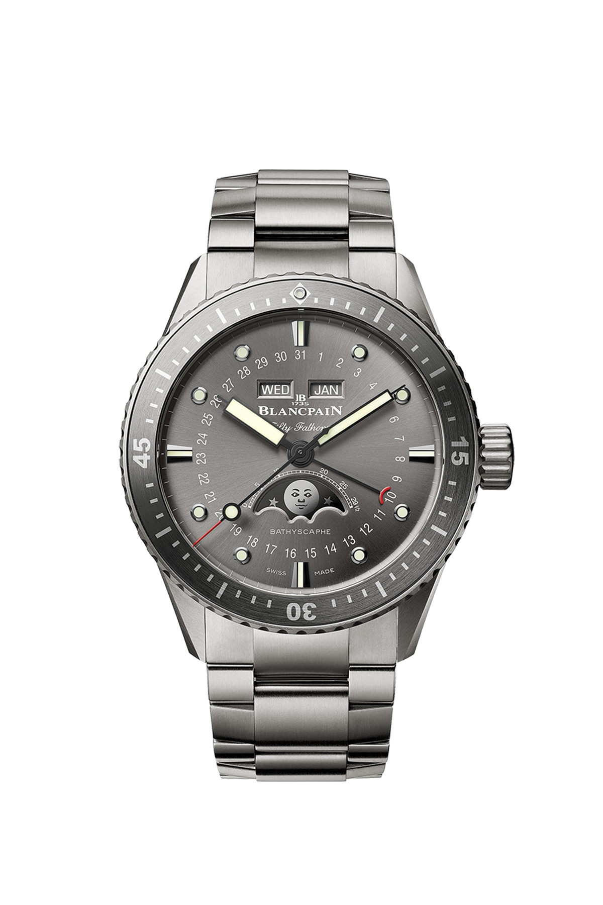Blancpain Fifty Fathoms Bathyscaphe Quantième Complet Men's Watch