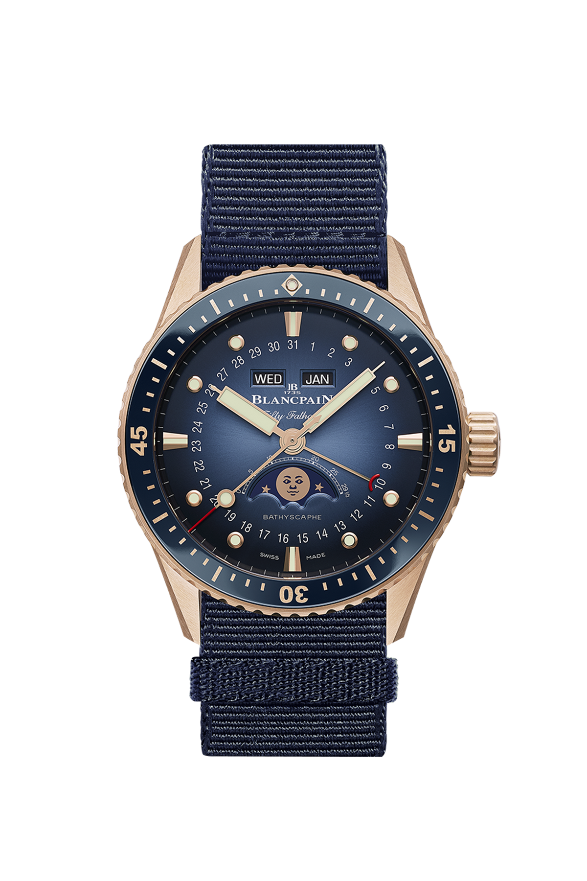 Blancpain Fifty Fathoms Bathyscaphe Quantieme Complet Men's Watch