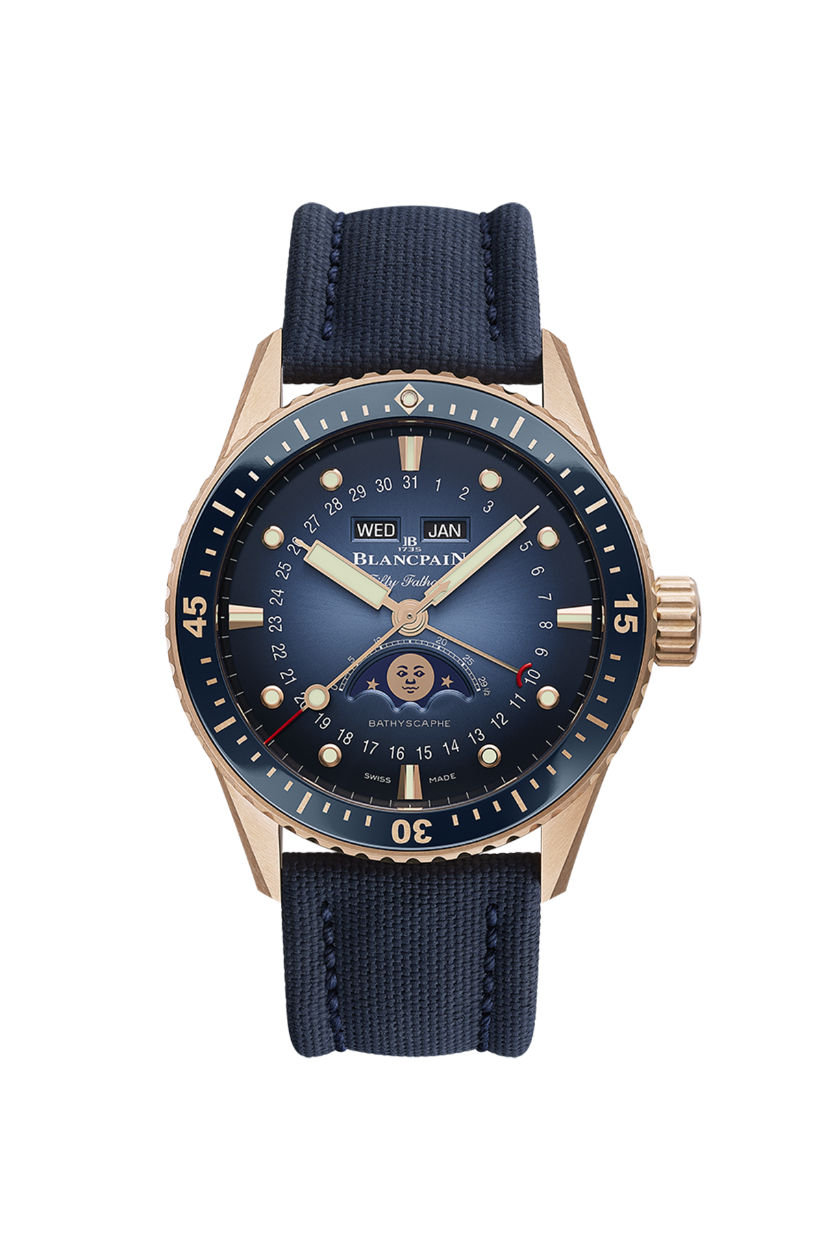 Blancpain Fifty Fathoms Bathyscaphe Quantième Complet Men's Watch