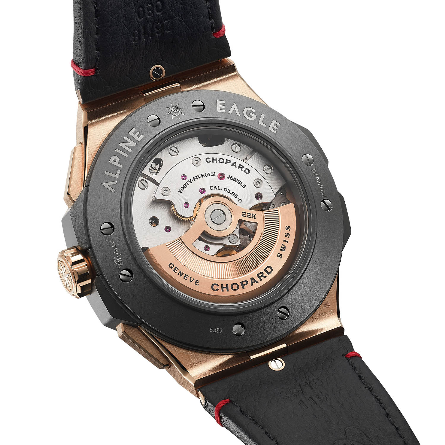 Chopard Alpine Eagle XL Chrono Rose Gold & Ceramized Titanium Men`s Watch