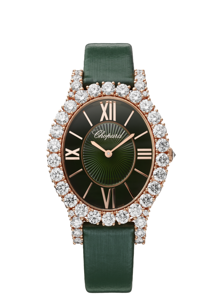 Chopard L’Heure Du Diamant Oval 18K Rose Gold & Diamonds Ladies Watch