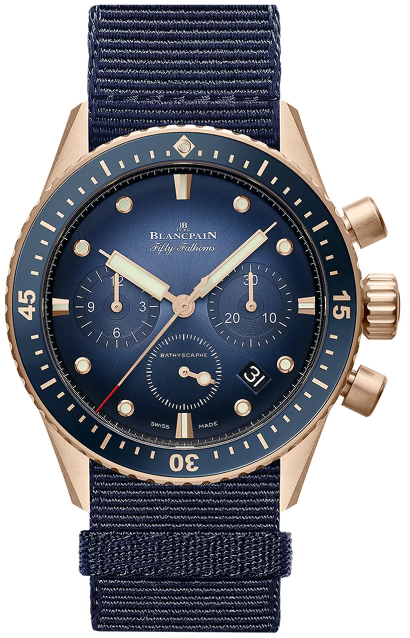 Blancpain Fifty Fathoms Bathyscaphe 18kt Rose Gold Men's Watch