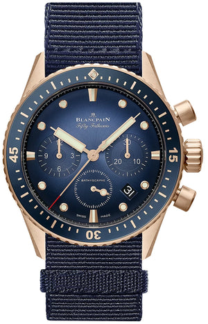 Blancpain Fifty Fathoms Bathyscaphe 18kt Rose Gold Men's Watch