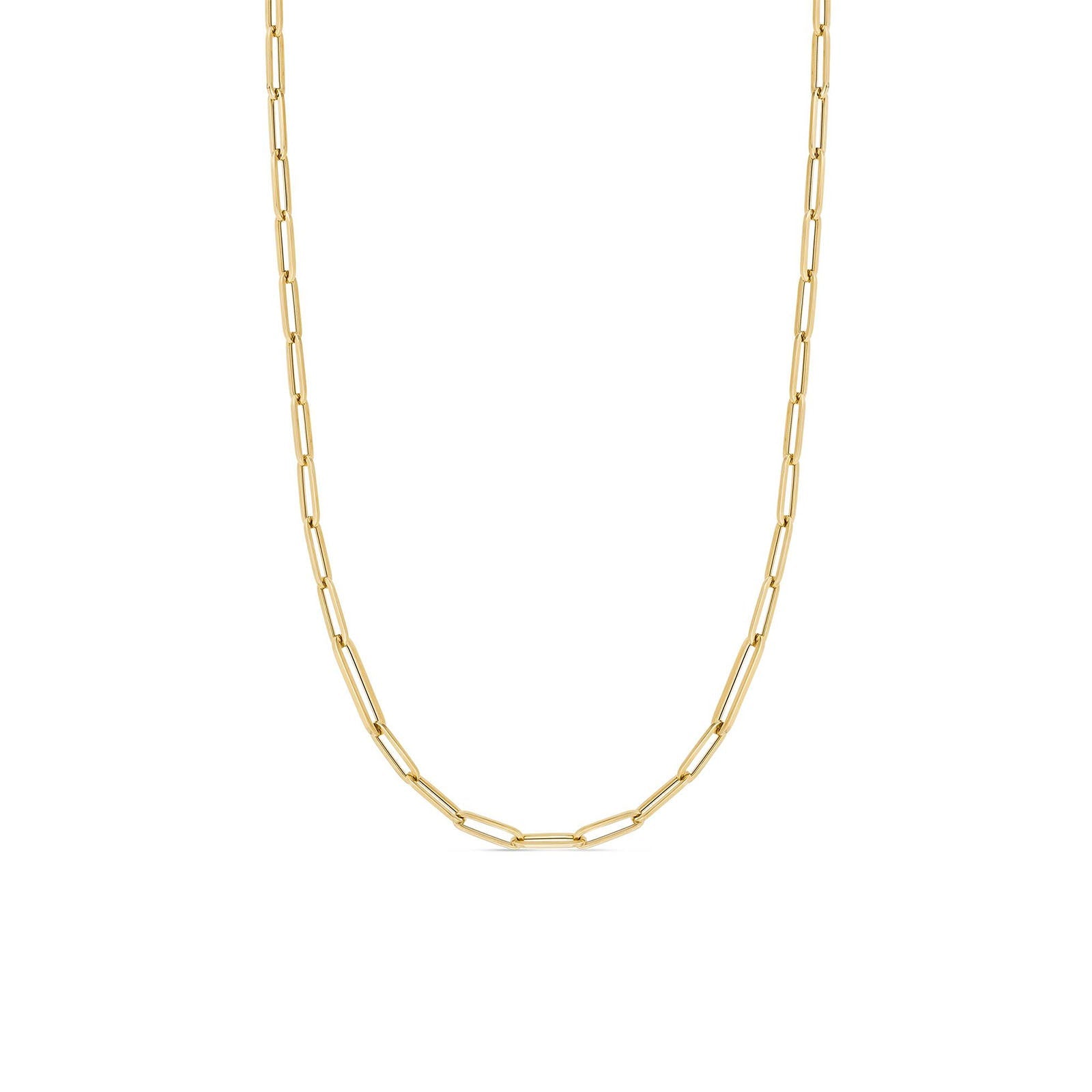 Alternating Size Paperclip Link Necklace