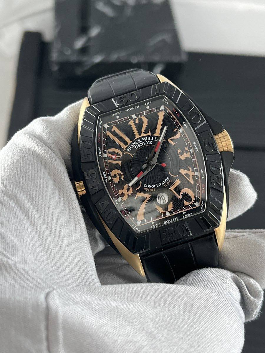 Franck Muller Conquistador Grand PRIX  Carbon & 18K Rose Gold Men's Watch